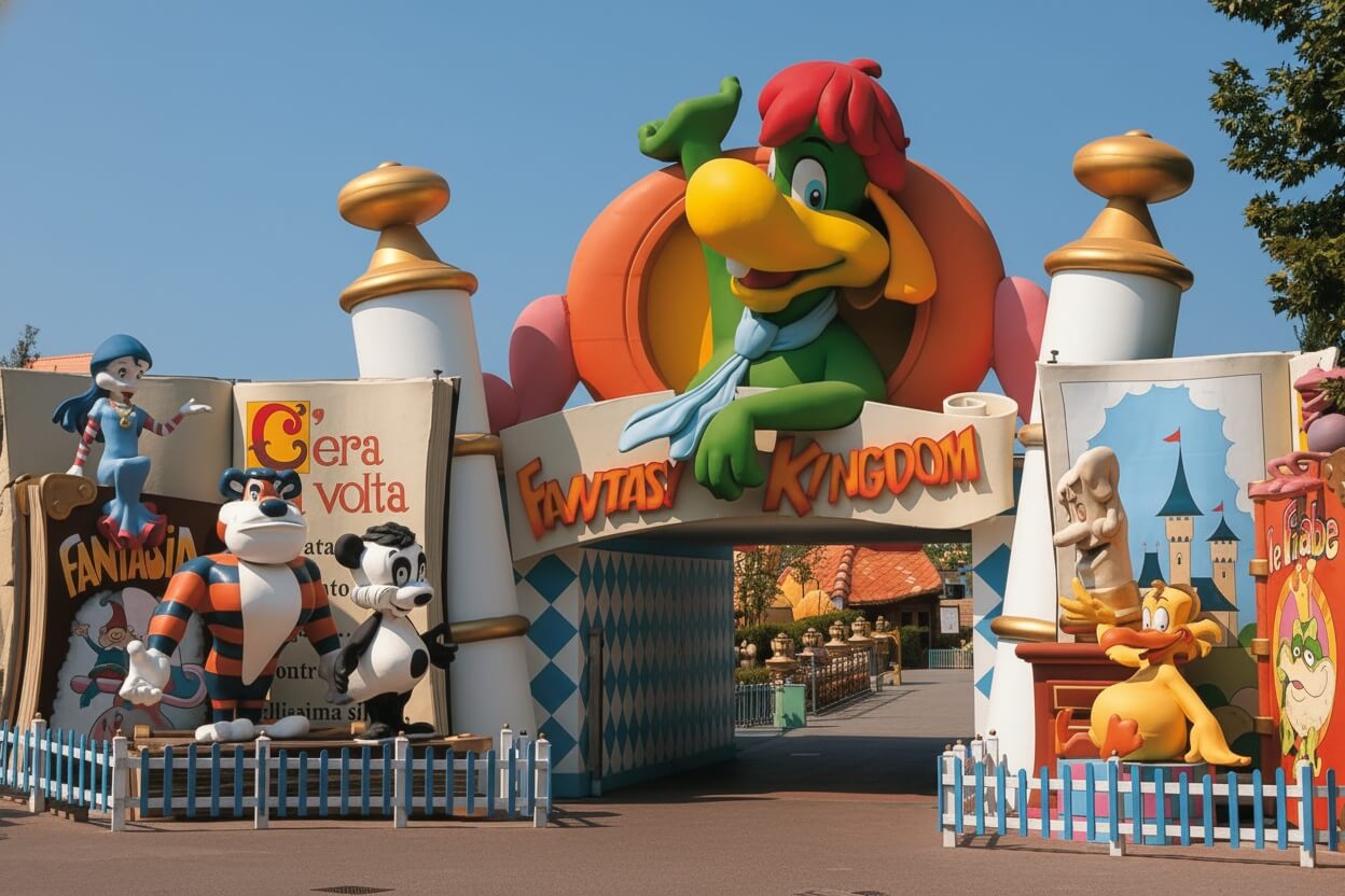 Gardaland parc d'attractions au lac de Garde